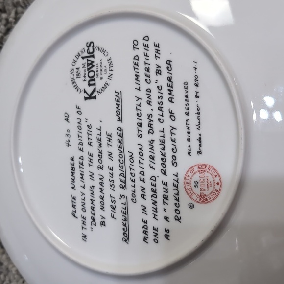 Norman Rockwell Vintage Collectors Plates Rediscovered Women Collection set of 5 - Picture 9 of 11